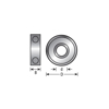 Picture of 47754 Metric Steel Ball Bearing Guide 1 Overall Dia x 15mm Inner Dia x 7/32 Height