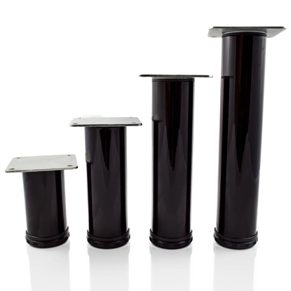 Picture of Peter Meier 10” Tall Como Furniture Legs in Como Black Glossy (552-25-02)